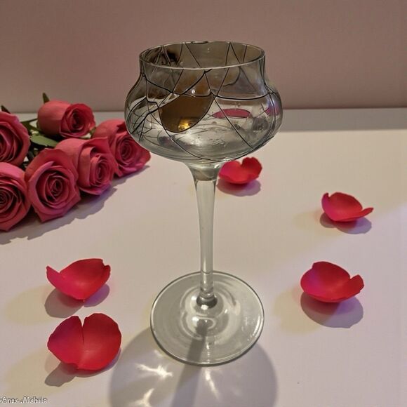 Partylite Mosaic Calypso Long Stemmed Tealight Candle Holder 1980s Retired - Picture 1 of 6